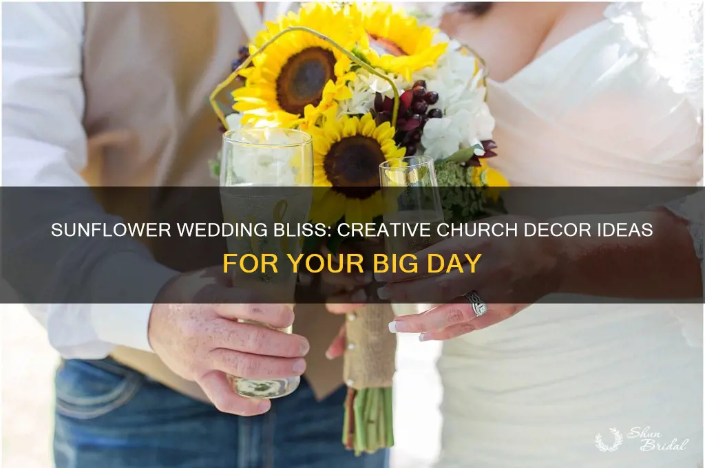 how to decrorate a church for a sunflower wedding