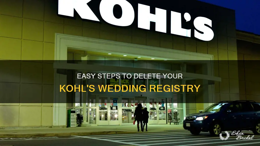 how to delete a kohl wedding registry