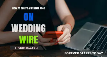 Step-by-Step Guide to Removing a Website Page on WeddingWire