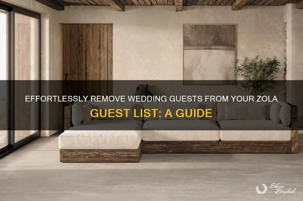 how to delete a wedding guest on zola