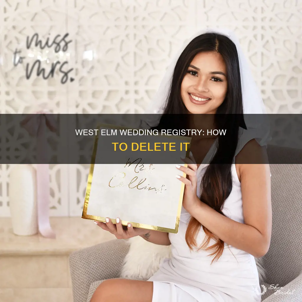 how to delete a wedding registry at west elm