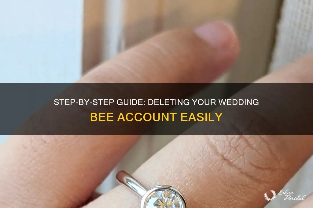 how to delete account wedding bee