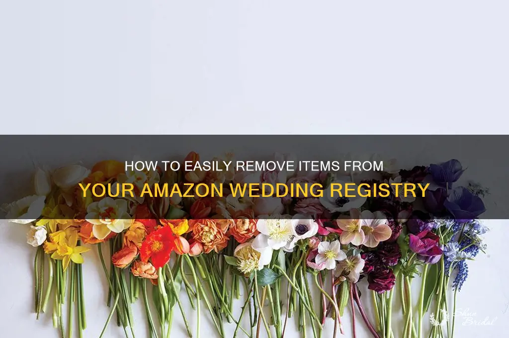 how to delete item off wedding registy in amazon