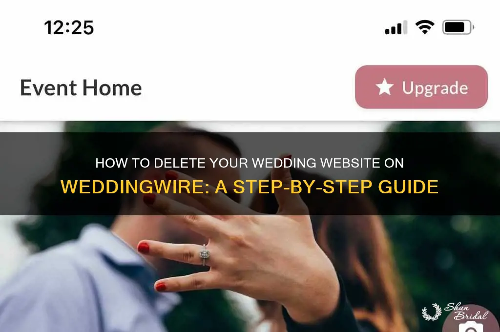 how to delete website on wedding wire
