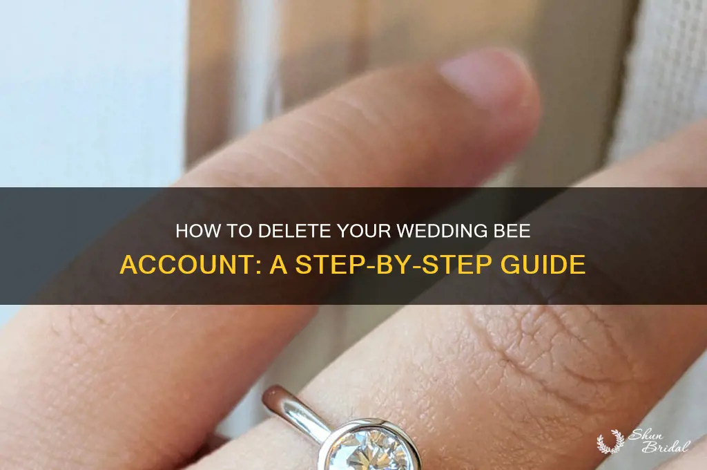 how to delete wedding bee account