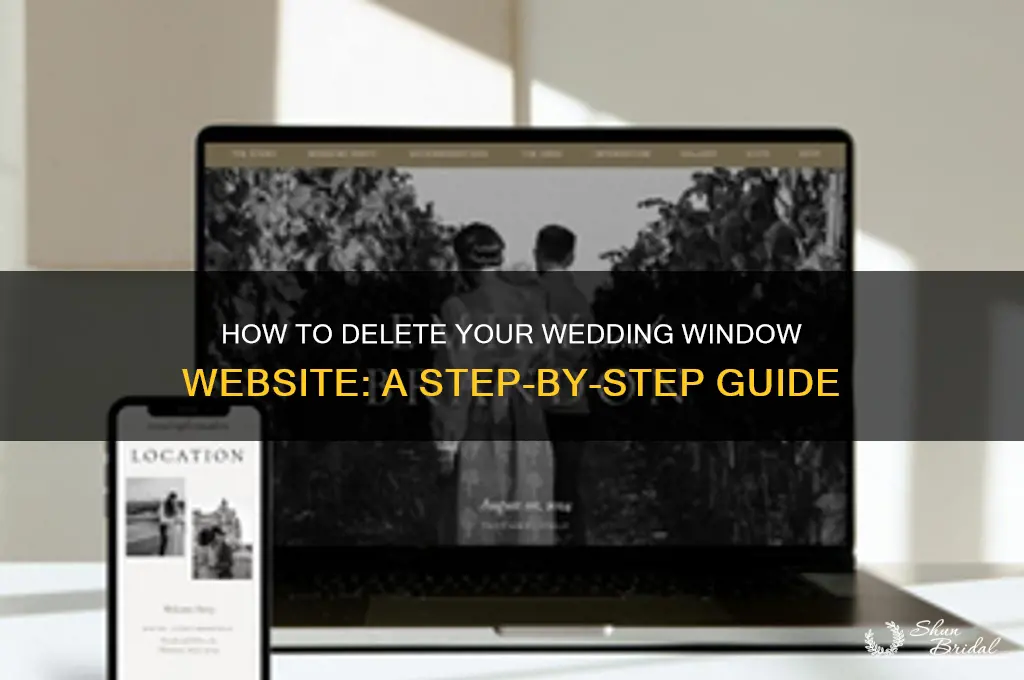 how to delete wedding window website
