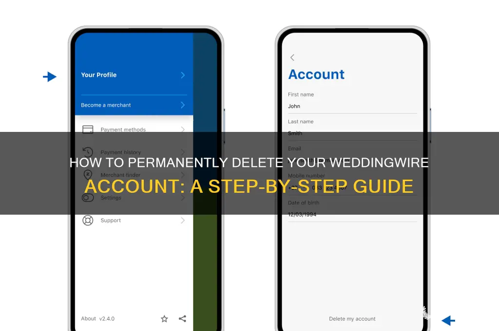 how to delete wedding wire account