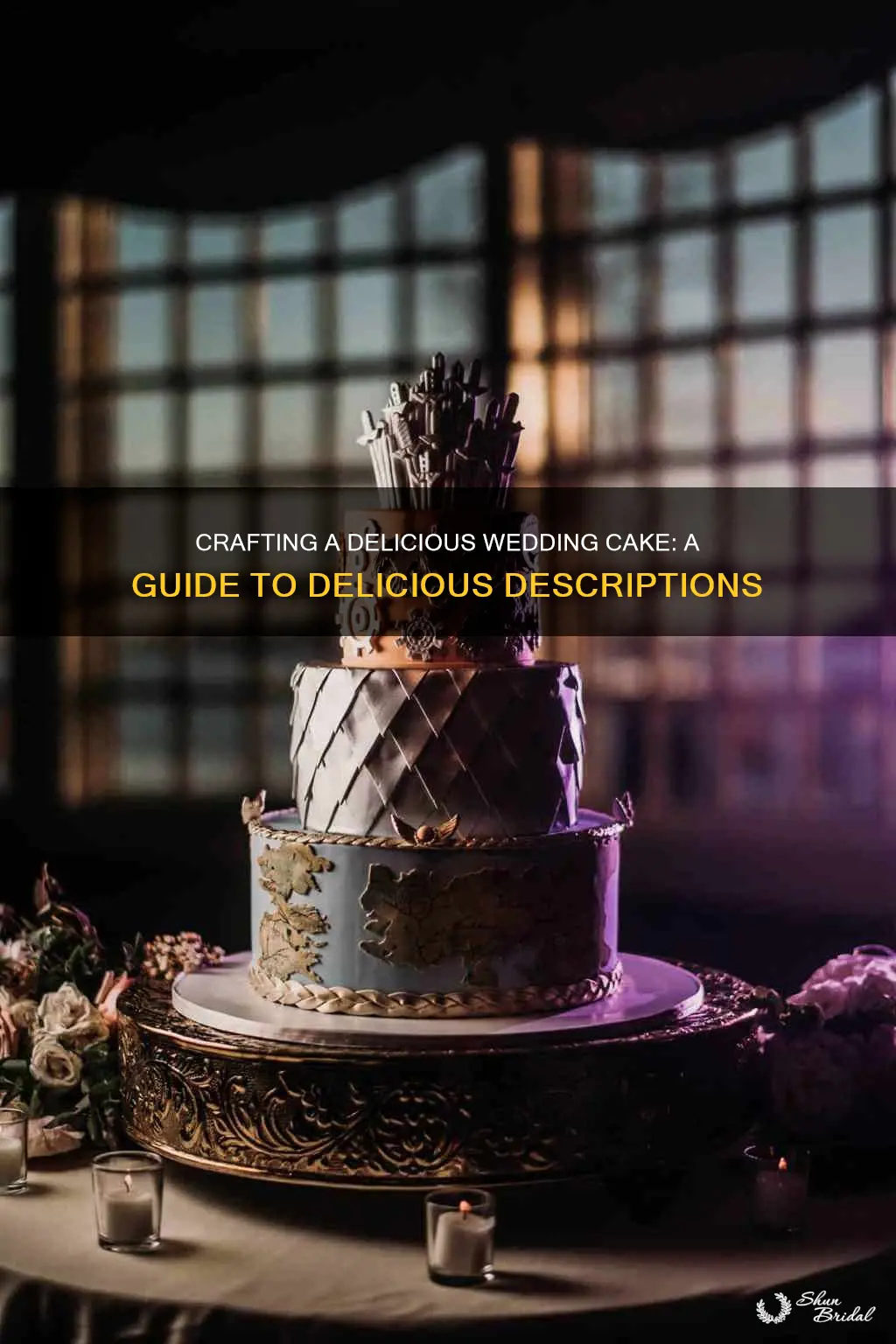 how to describde a delicios wedding cake