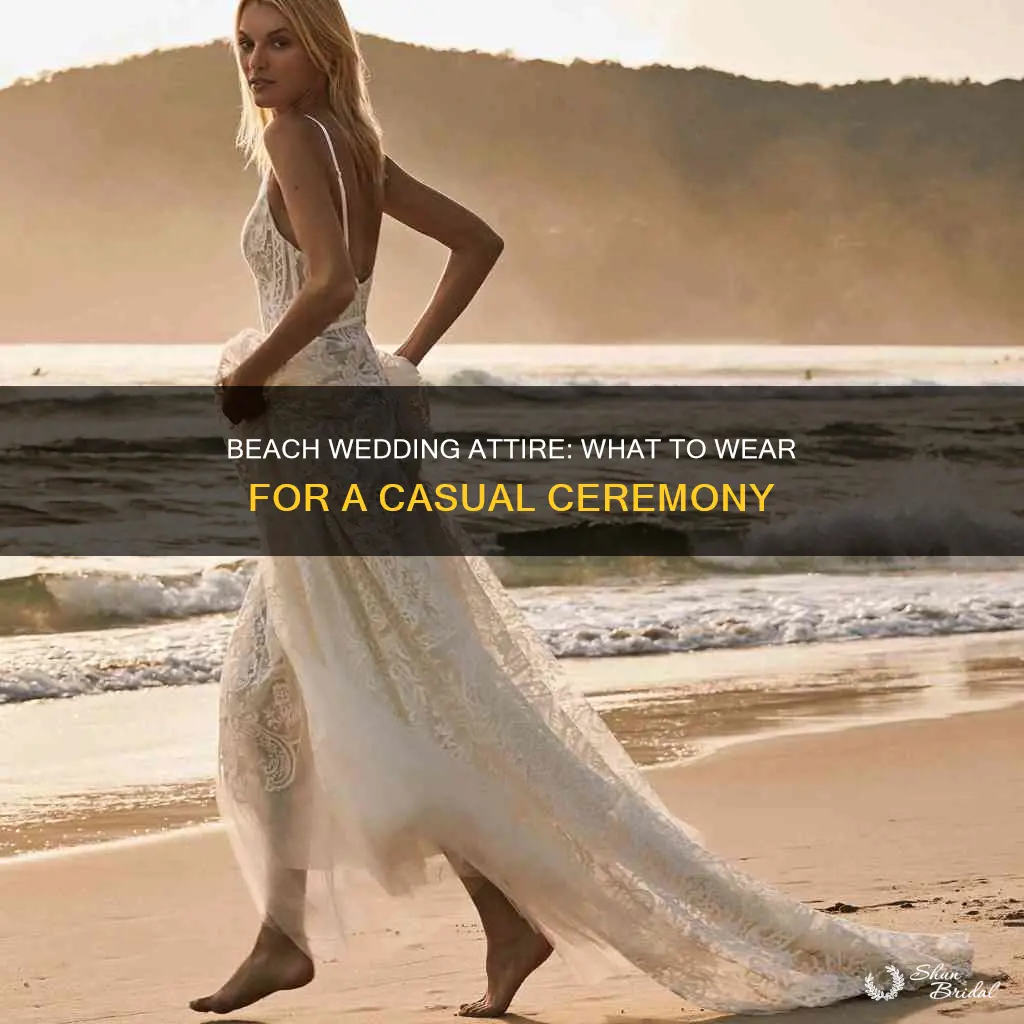 how to describe a beach casual wedding attire invitation