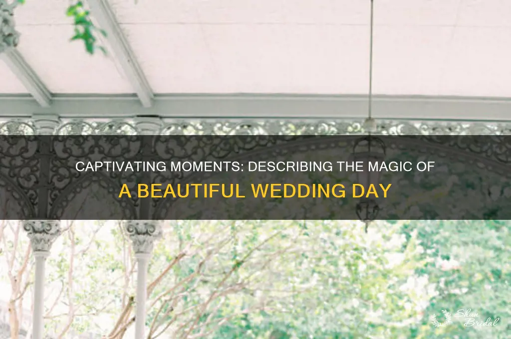 how to describe a beautiful wedding day