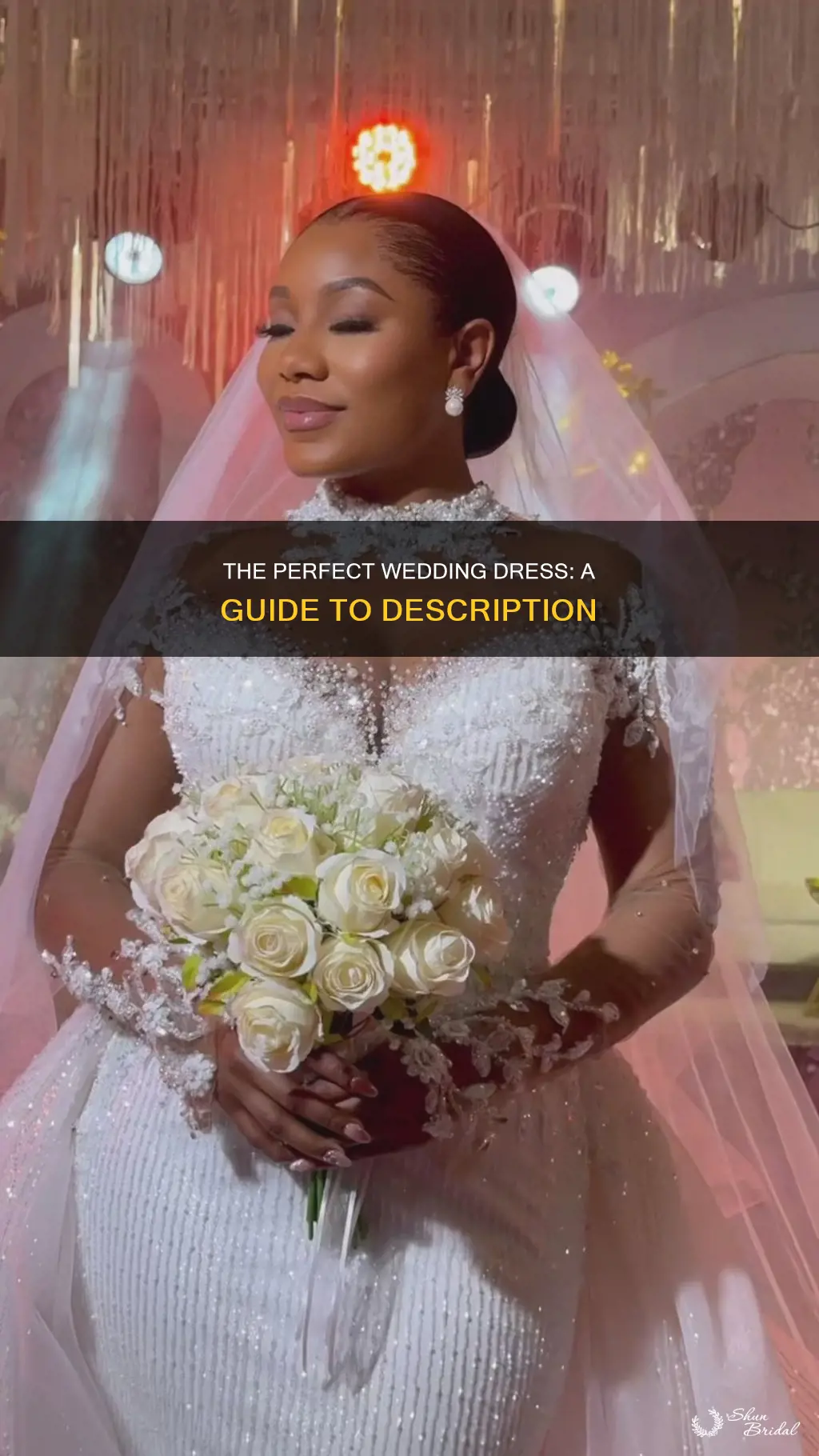 how to describe a beautiful wedding dress