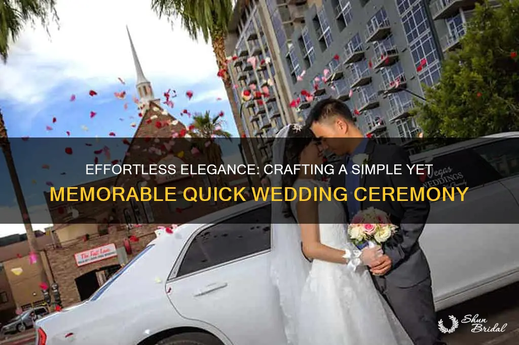 how to describe a quick wedding ceremony