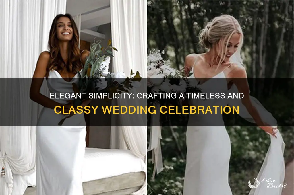 how to describe a simple classy wedding