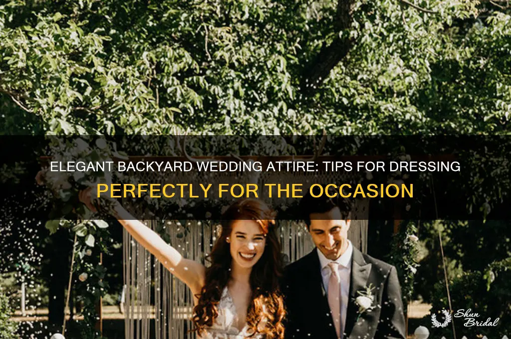 how to describe attire for backyard wedding