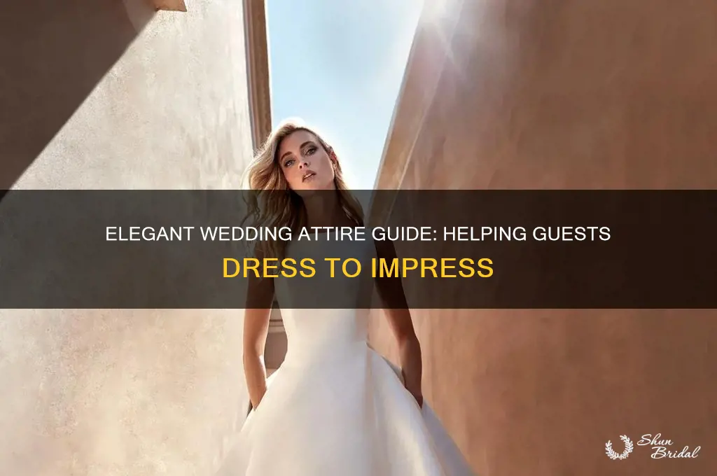 how to describe wedding attire to guests
