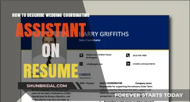 Crafting a Standout Resume for Wedding Coordinating Assistant Roles