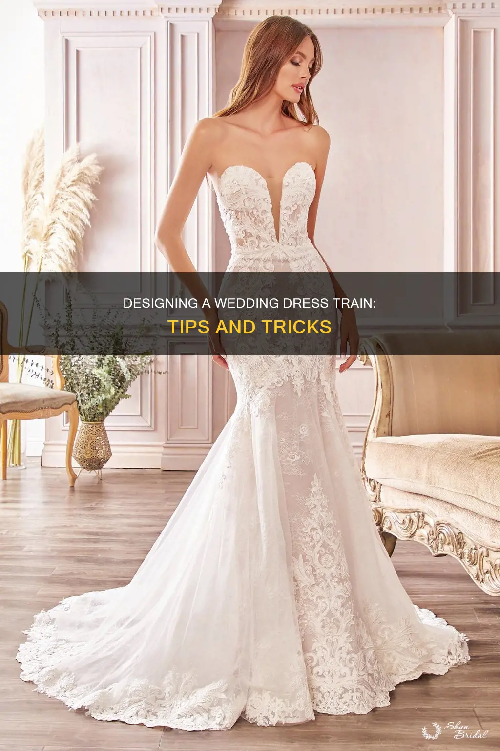 how to design a wedding dress train