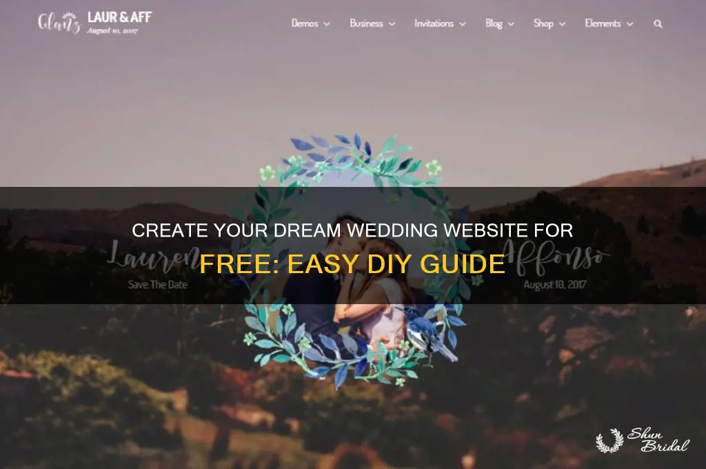 how to design a wedding website for free