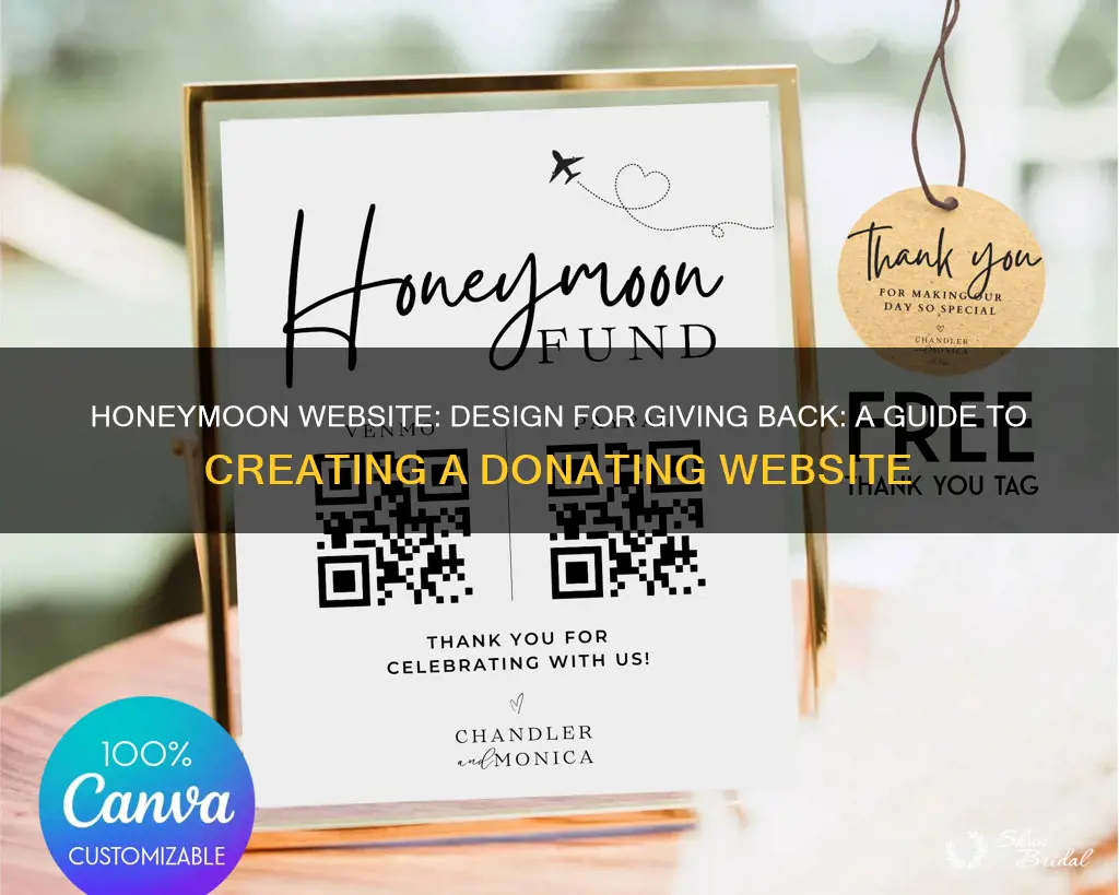 how to design honeymoon website to donate