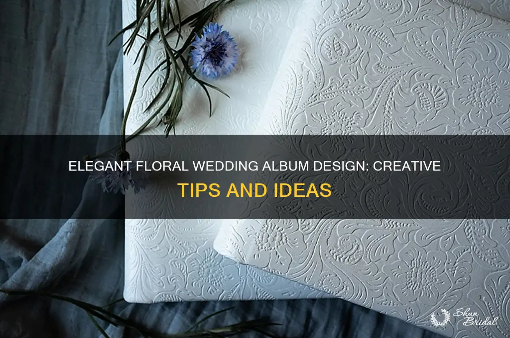 how to design wedding album with flower pattern