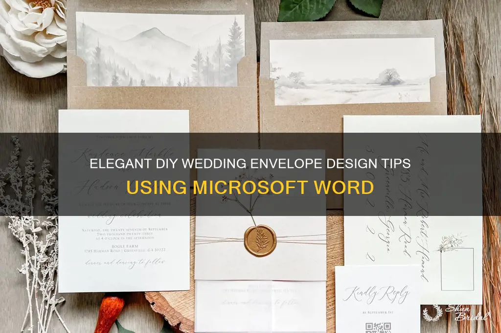 how to design wedding envelope in word