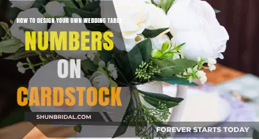 DIY Wedding Table Numbers: Creative Cardstock Design Ideas & Tips