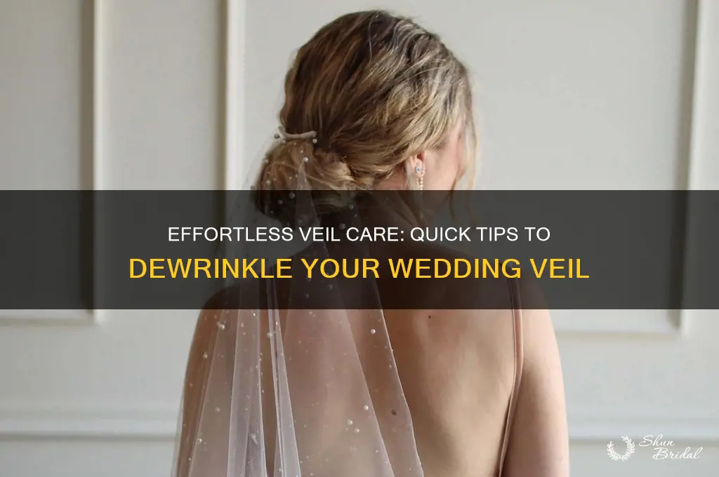 how to dewrinkle a wedding veil