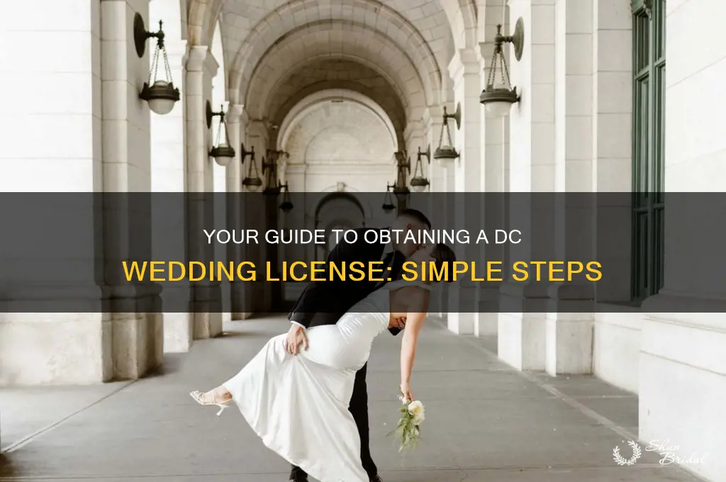 how to dile forna wedding license in dc