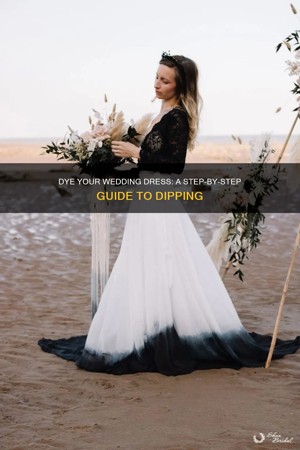 how to dip dye a wedding dress