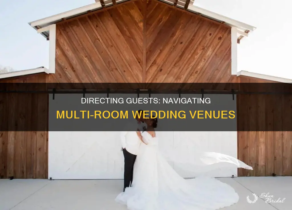 how to direct guests when wedding venue has multiple rooms