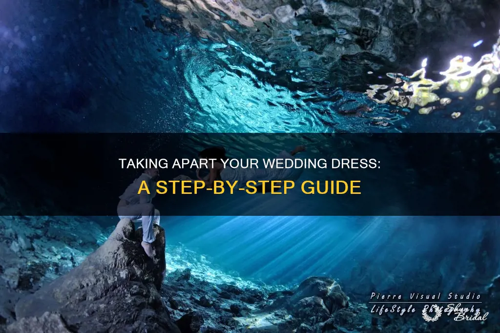 how to disassemble wedding dress