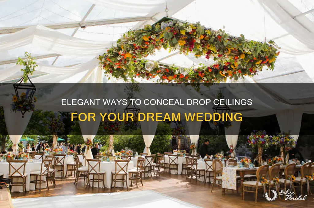 how to disguise drop ceilings for wedding