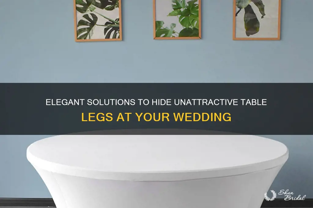 how to disguise ugly table legs at a wedding