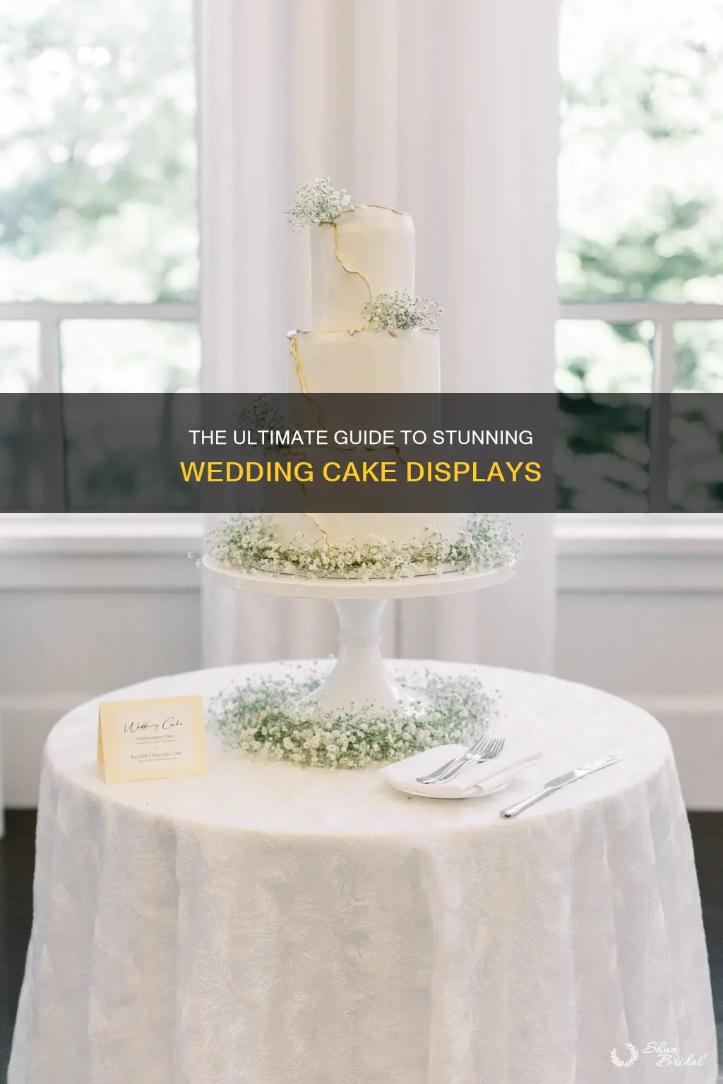 how to display a wedding cake