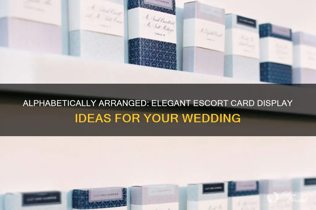 how to display escort cards at a wedding alphabetically