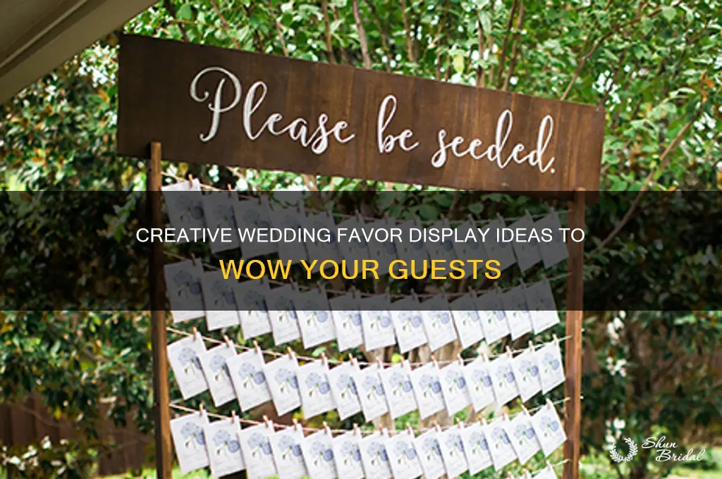 how to display favors at wedding