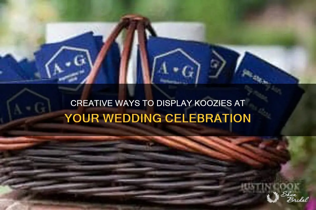 how to display koozies at wedding