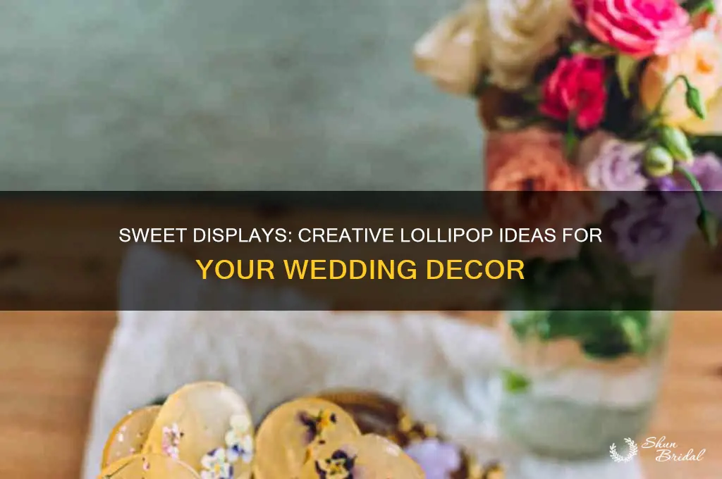 how to display lollipops at a wedding