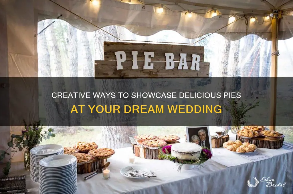 how to display pies at a wedding