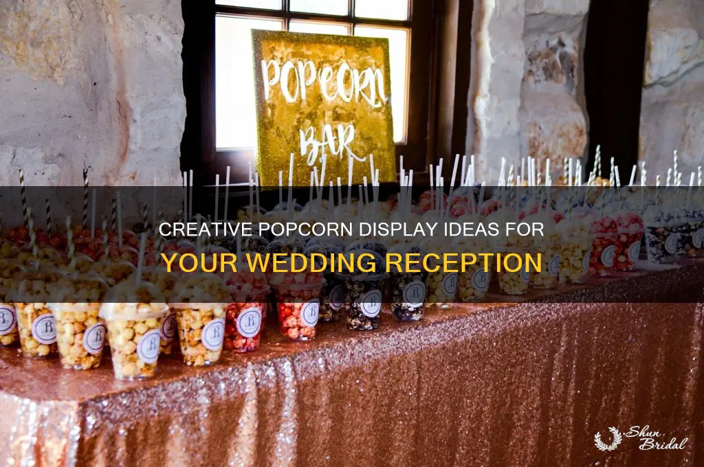 how to display popcorn at wedding