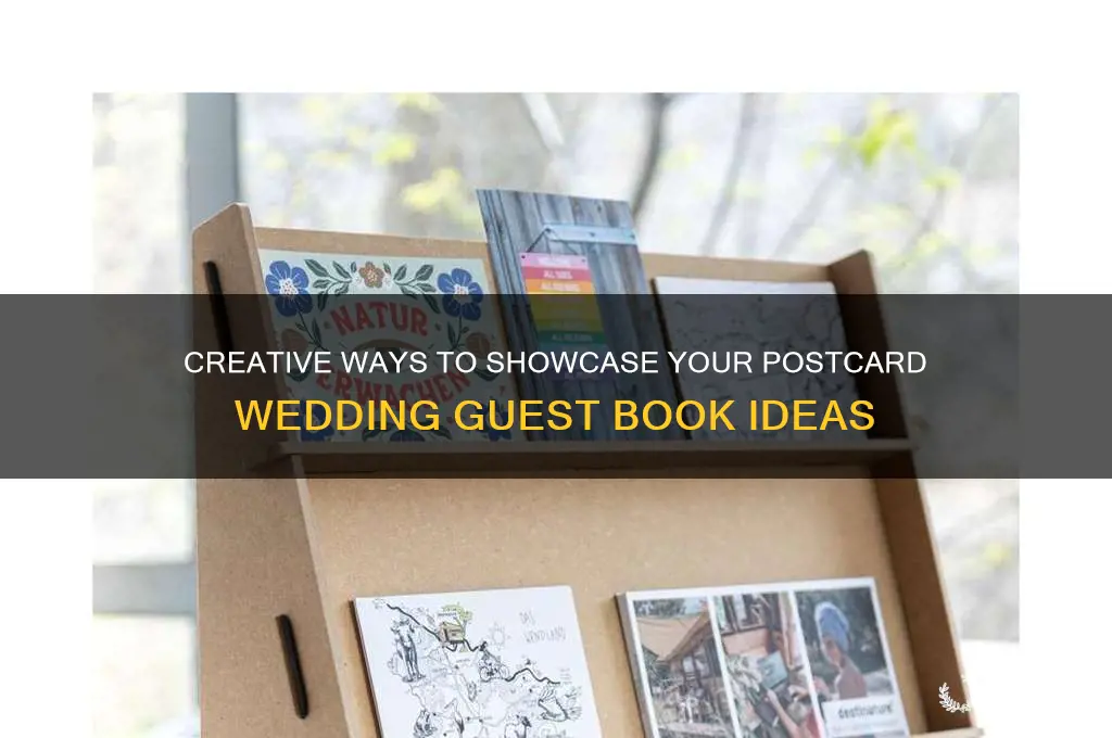 how to display postcard wedding guest book