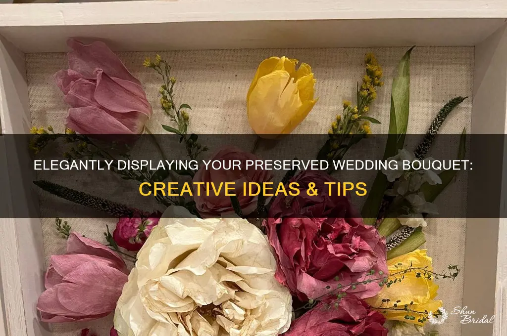 how to display preserved wedding bouquet
