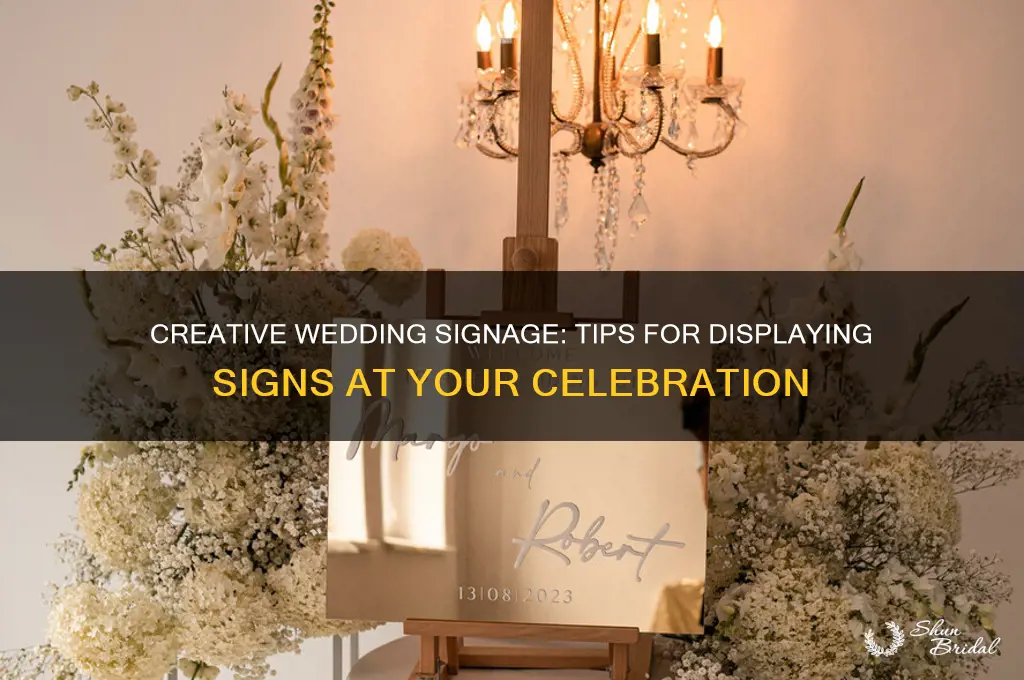 how to display signs at wedding