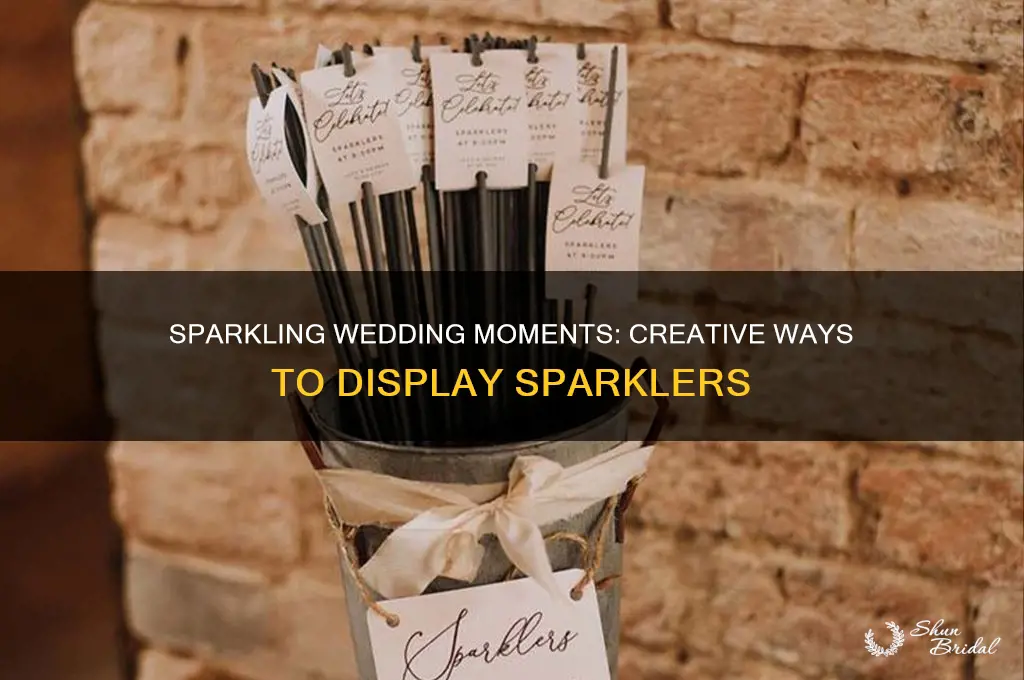 how to display sparklers at a wedding