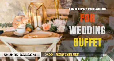 Elegant Wedding Buffet Setup: Perfectly Displaying Spoons and Forks