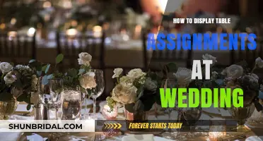 Elegant Ways to Display Wedding Table Assignments for Guests
