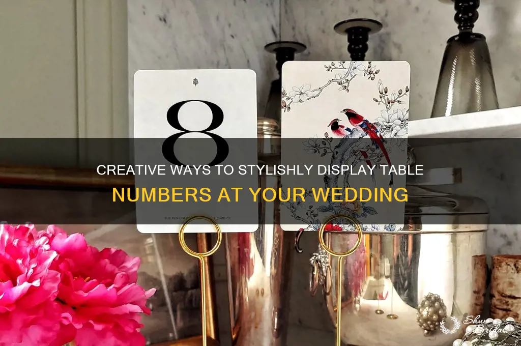 how to display table numbers at wedding