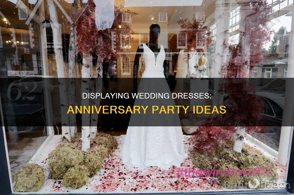 how to display wedding dress at anniversary party