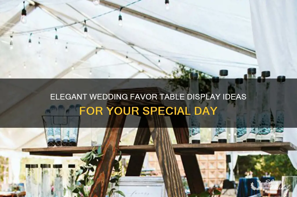 how to display wedding favors on tables