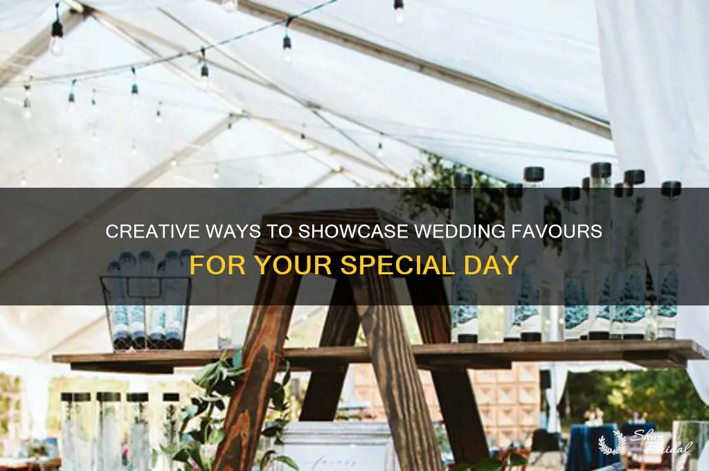 how to display wedding favours